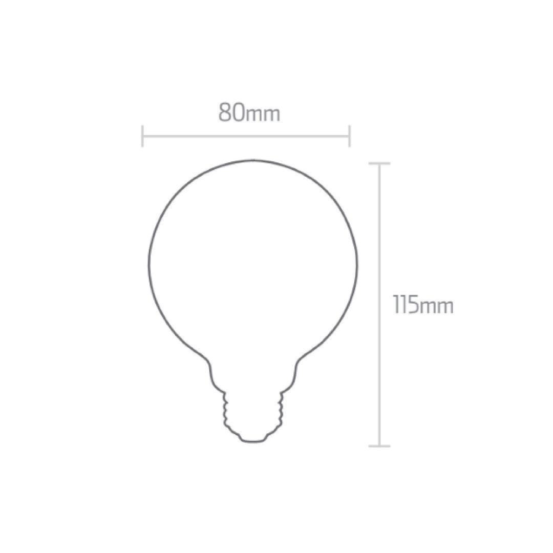 Foco LED Vintage G80 5W Dimeable Luz Cálida 2000K Ahumado - IPSA