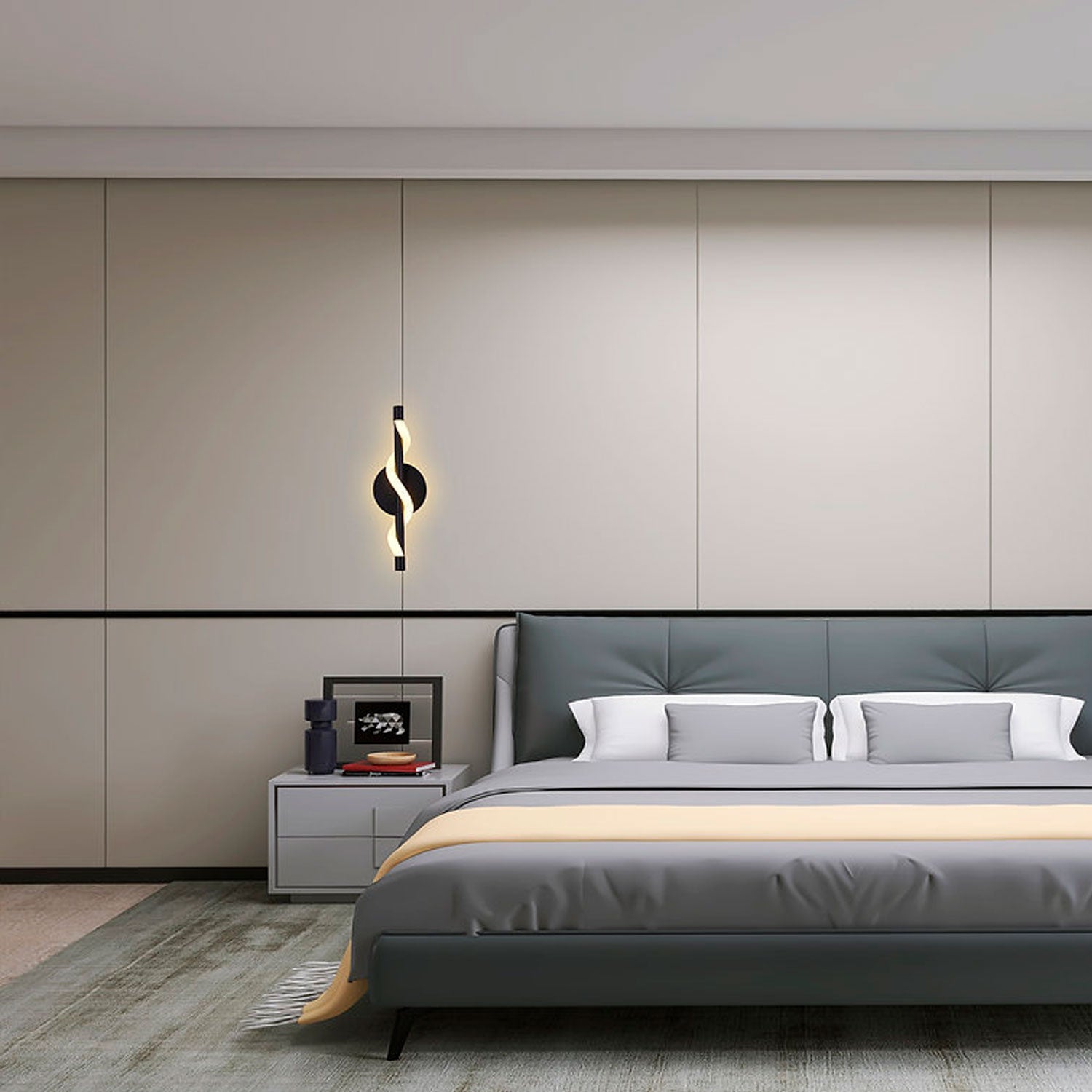 LAMPARA DE PARED LEVO BDCOLOR  NEGRO LUXICA