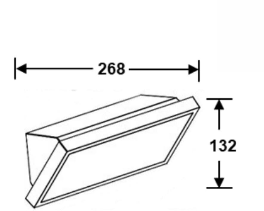 Arbotante LED Rectangular 20W IP65 3 Tonos de Luz 127V Exterior - LUMMI