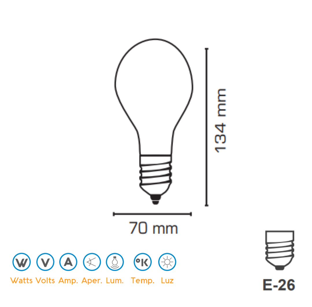 Foco LED Filamento 17W 2700K 127V E26 – LUMMI