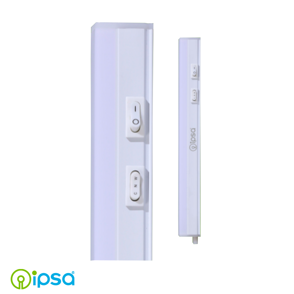 Lámpara Lineal LED 5W  Multitemperatura (3000K/4000K/6500K), Ultra Delgado, Conexión en Serie – 29.9 cm- IPSA