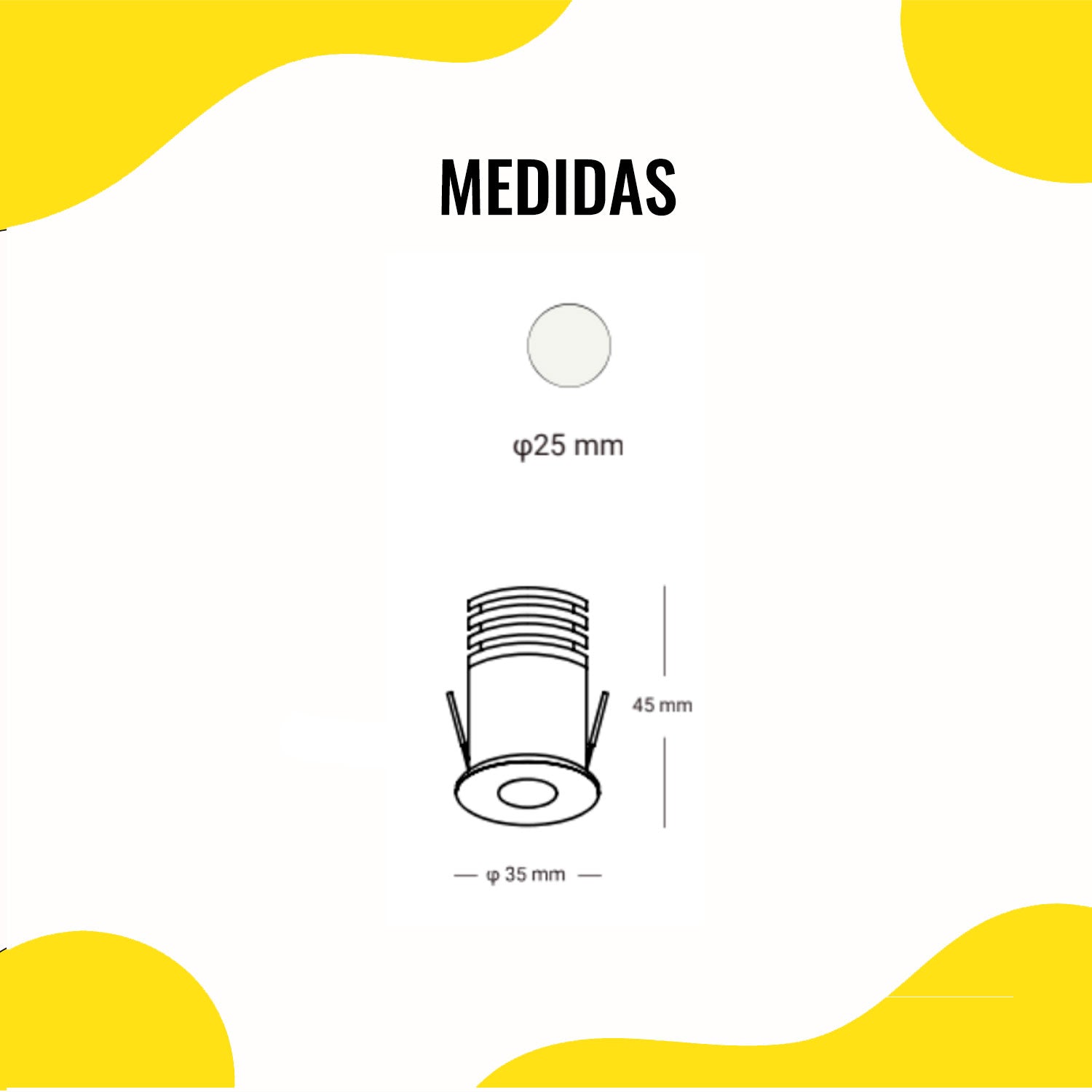 Star Spot Light Empotrado 3W 4100K Luz Neutra Negro – Fokasu