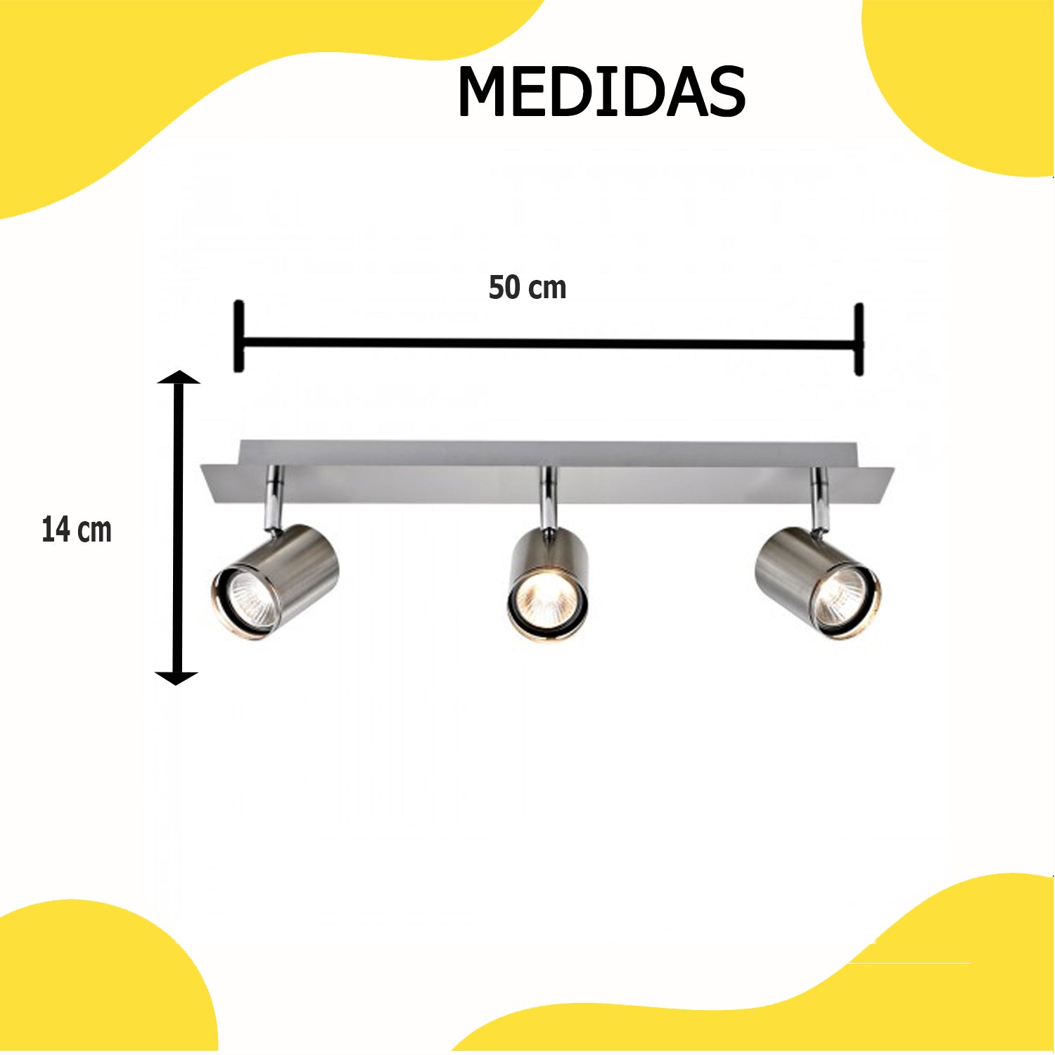Lámpara de Muro 3 Luces Base GU10 – Calux