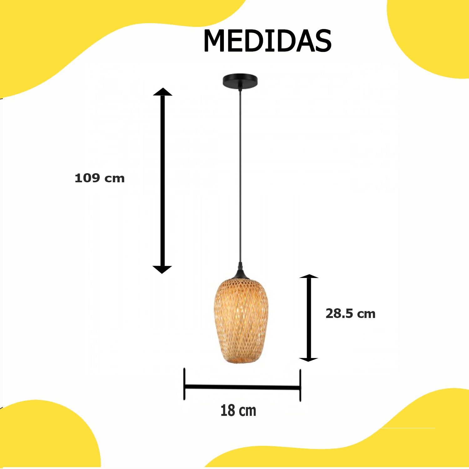Lámpara Colgante C367/BMB Bambú - Calux