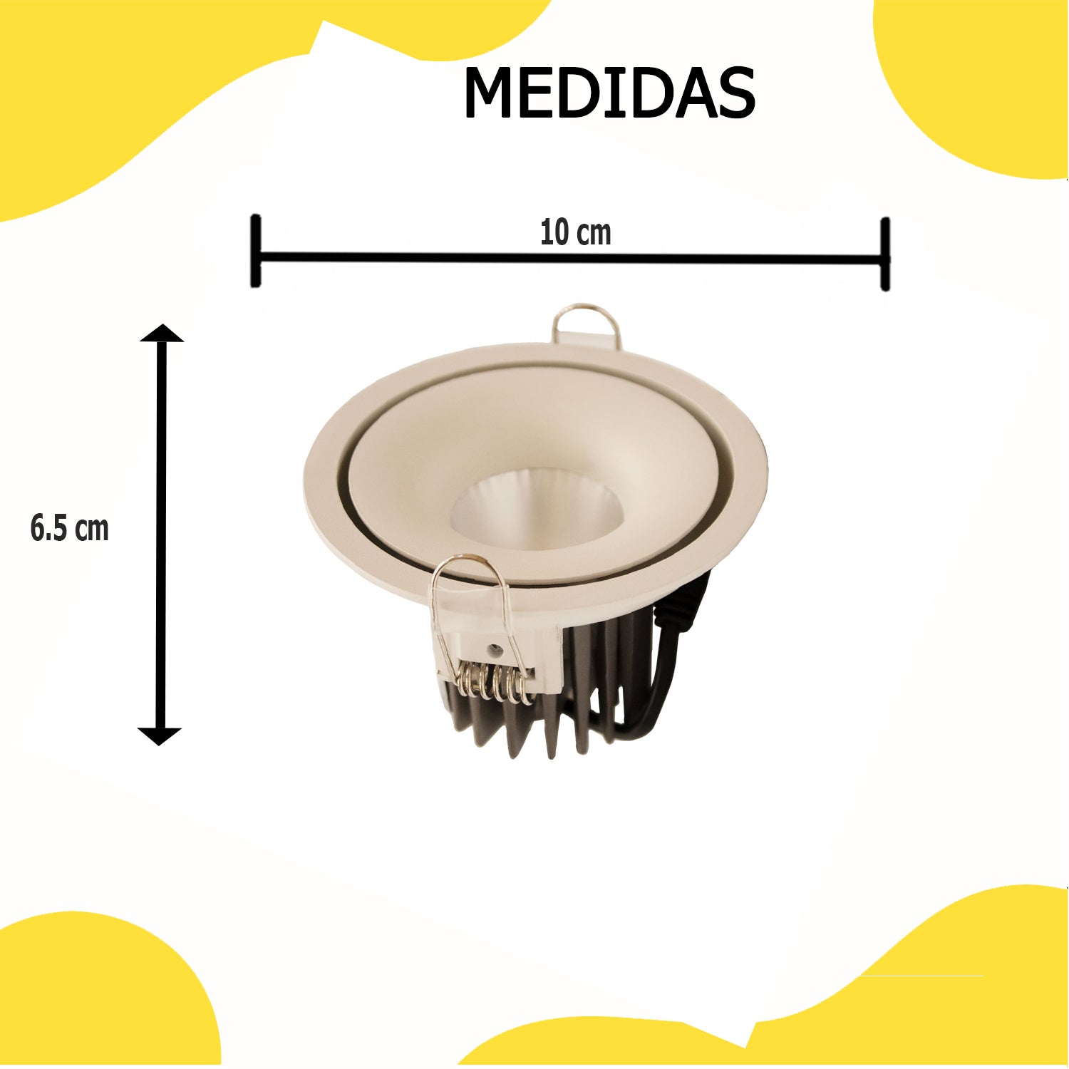Apex Downlight Empotrado 12W 6000K Luz de Día - Fokasu