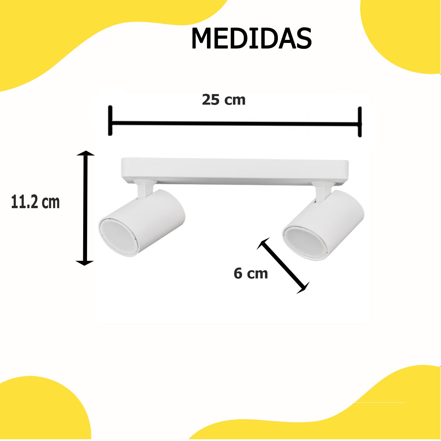 Lámpara Techo 2 Luces Blanco HS-5015-2/BL – Calux