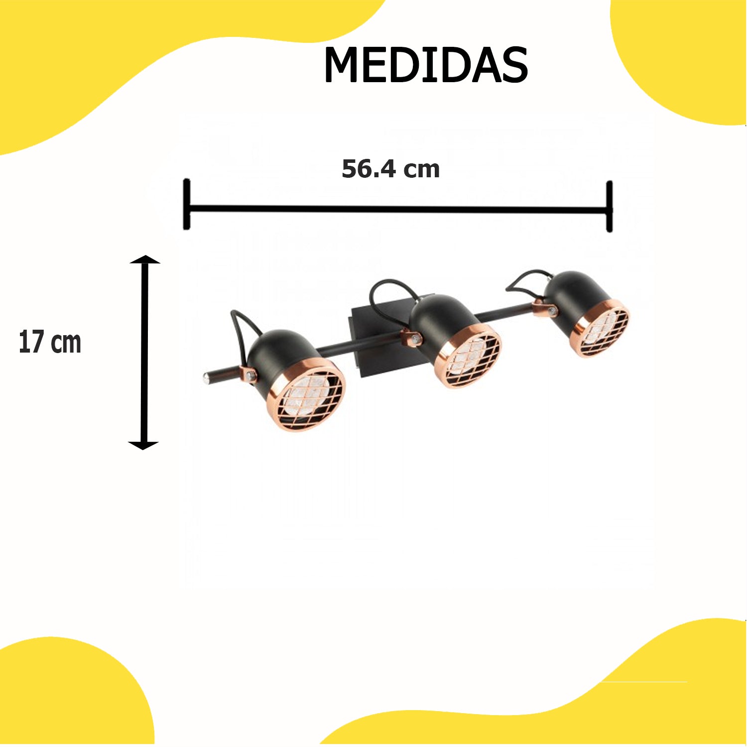 Lámpara Techo IP20 Acabado Negro – Calux