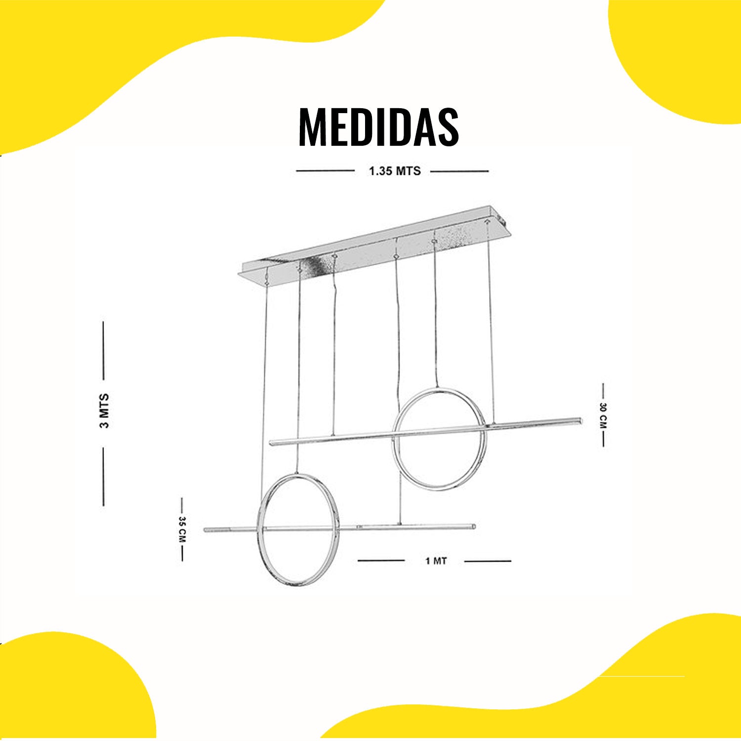 Lámpara Colgante Sole Cromada – Luxica