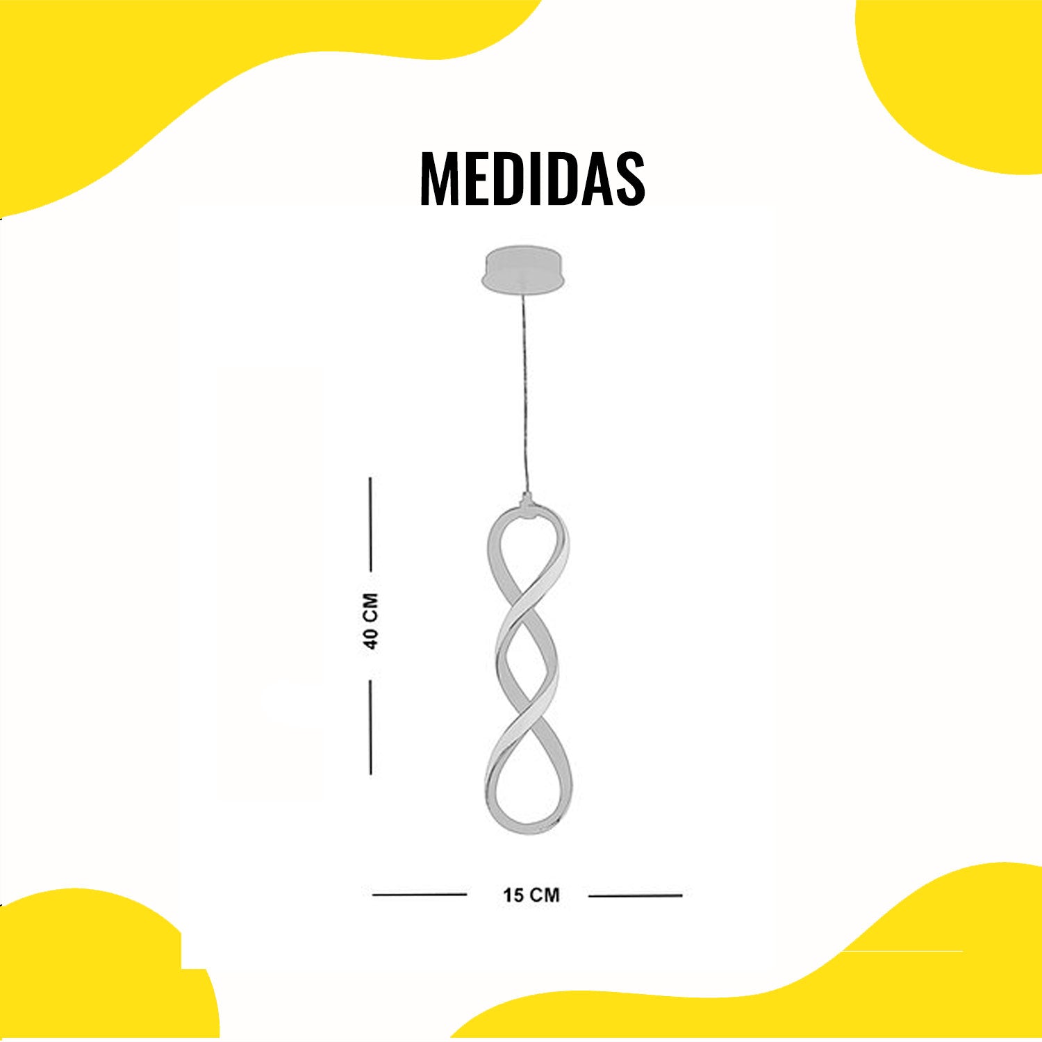 Lámpara Colgante Spiral Negra – Luxica