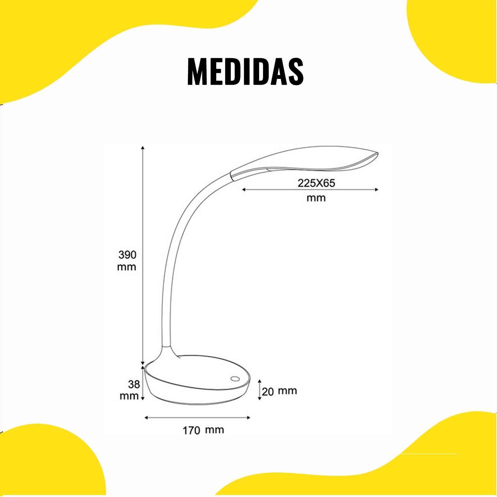 Lámpara LED-USB de Mesa Negro 1x5W Flex – 2G