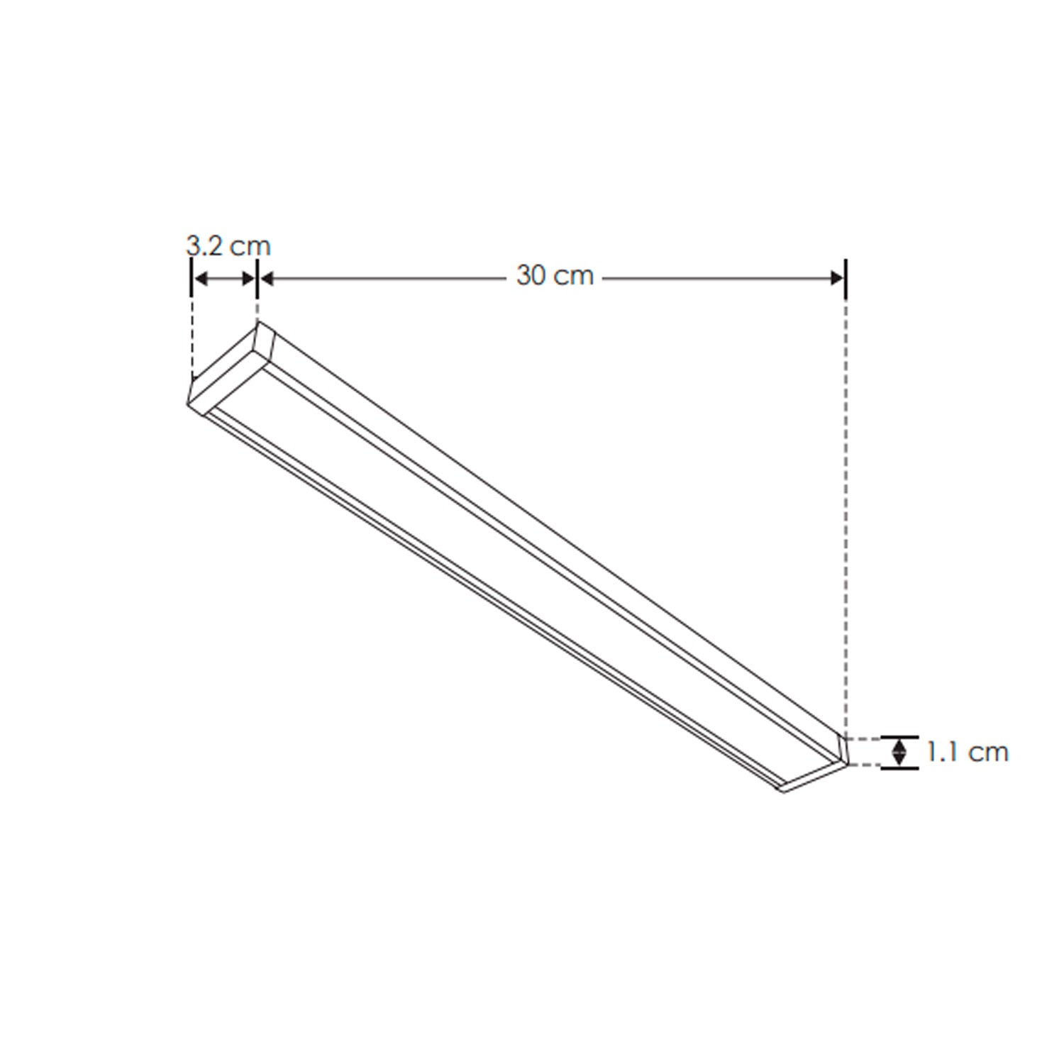 Luminaria LED Direccionable para Mini Riel Magnético Blanco Luz Cálida 3000K  Foco Flood 12W ILUMILEDS
