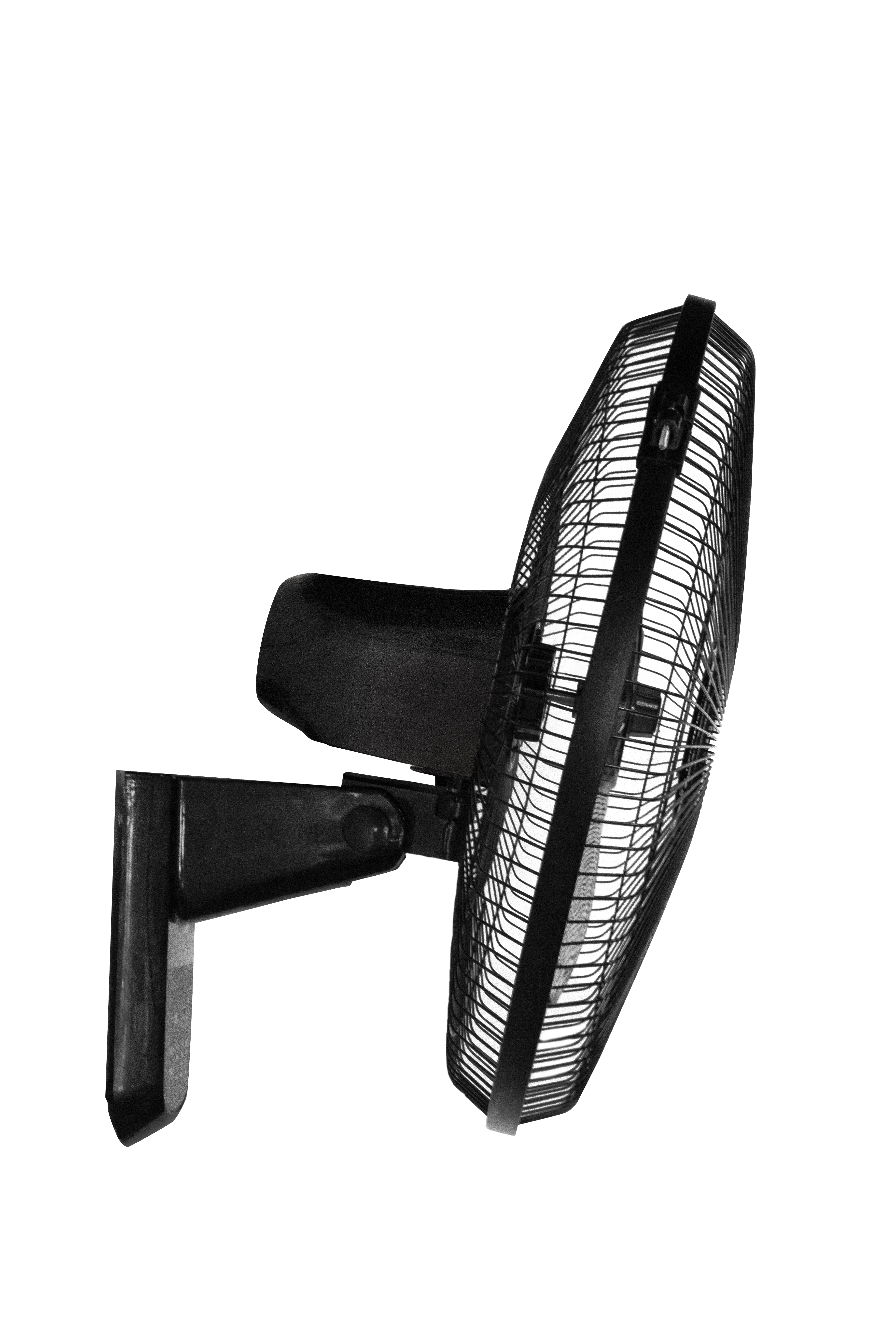 Ventilador de Pared Muro 18" Negro con Control Remoto, Oscilación 180° y 3 Velocidades – Masterfan