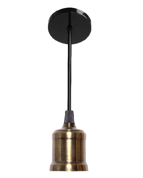 Luminario Colgante COPO Socket  Estilo Moderno en Dorado Cepillado 1 XE26 - MAXXI