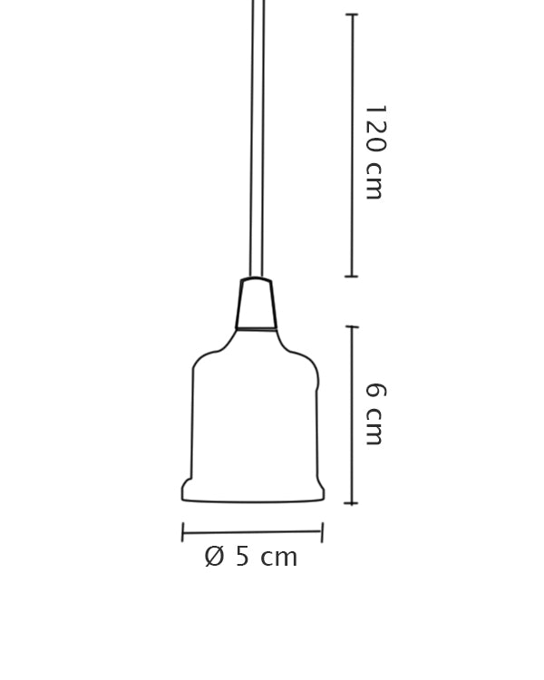 Luminario Colgante COPO Socket  Estilo Moderno en Dorado Cepillado 1 XE26 - MAXXI