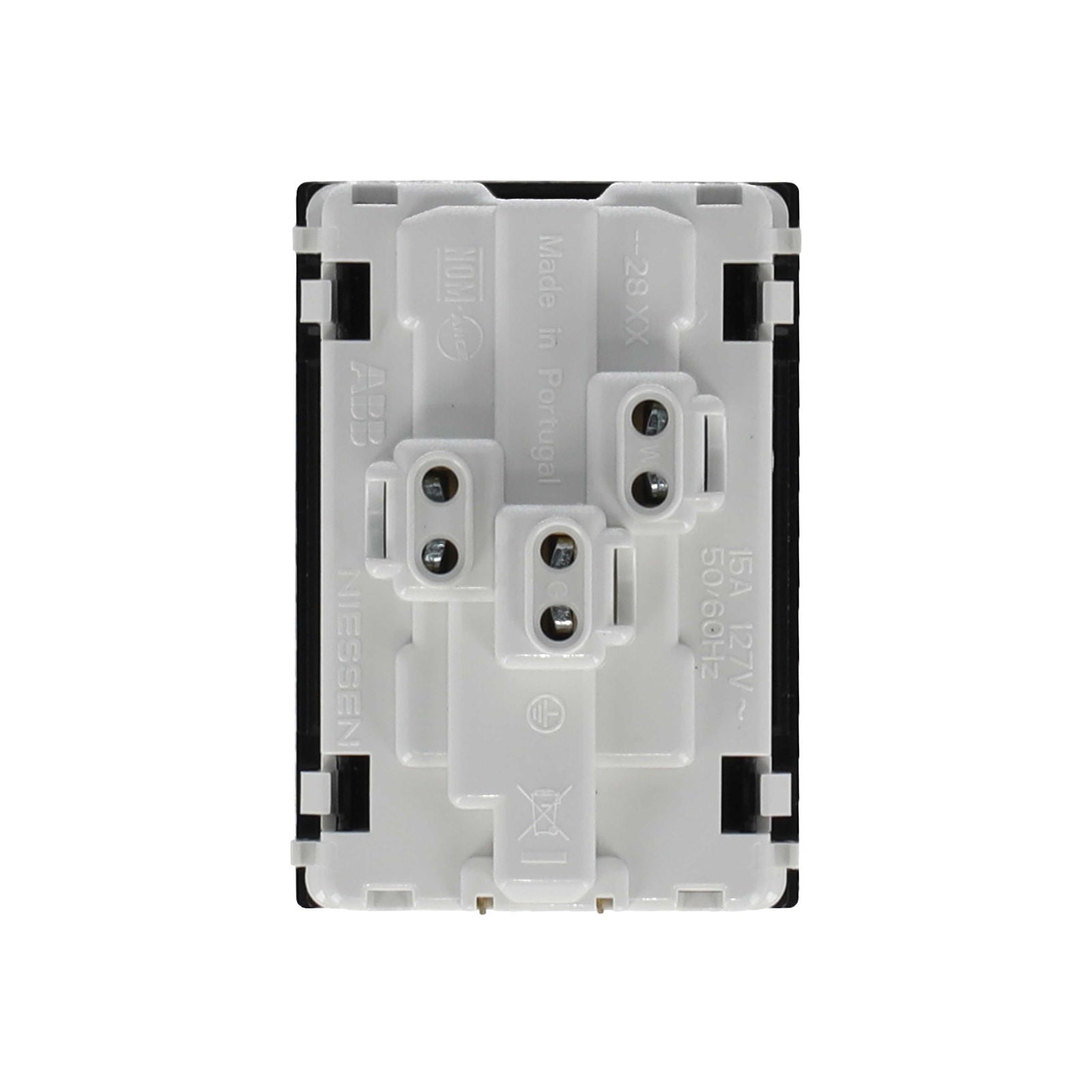 Contacto Dúplex 2P+T 3 Mod con Protección Infantil Negro Soft - Unno Estévez