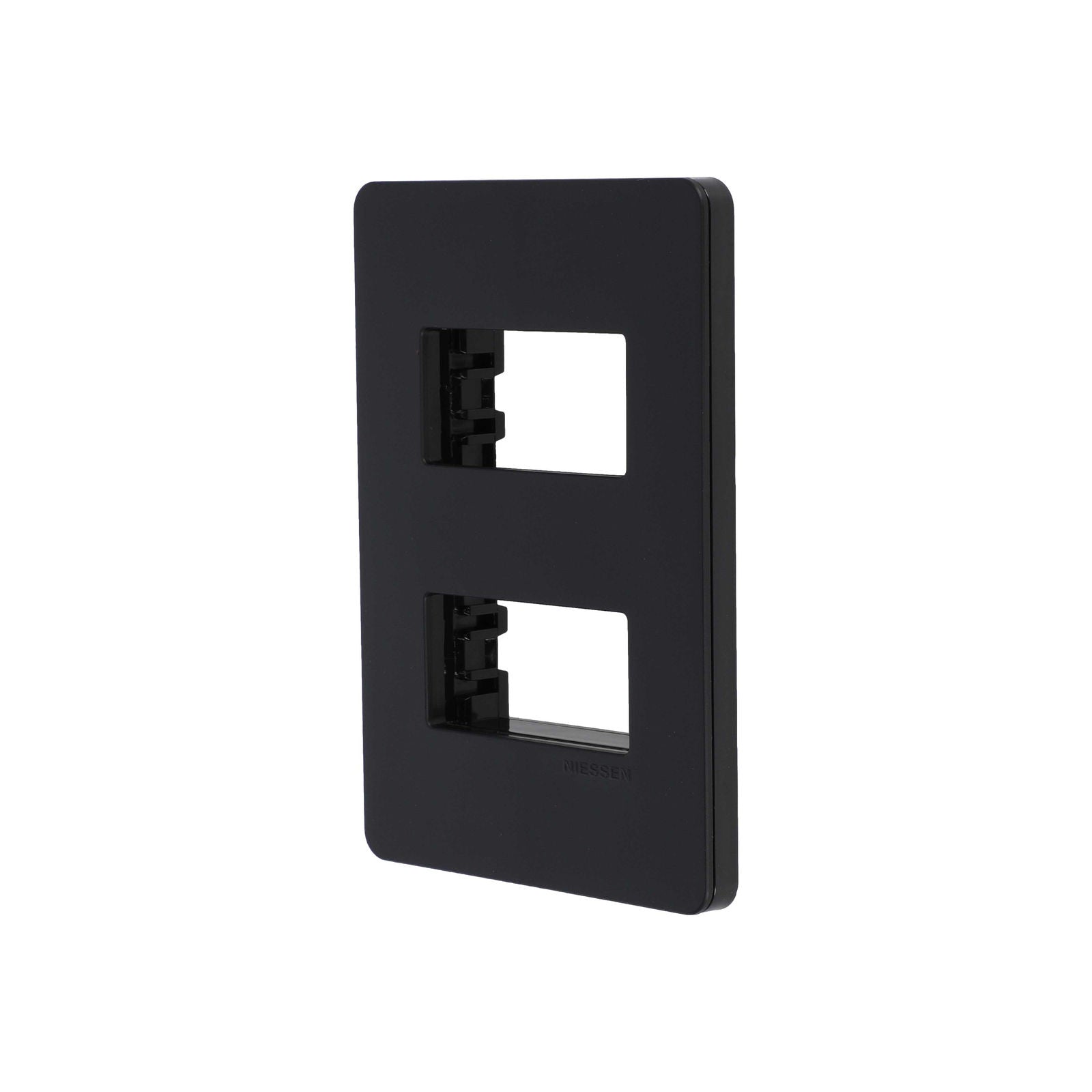 Placa 2 Módulos Negro Soft Chasis Negro – Unno Estévez