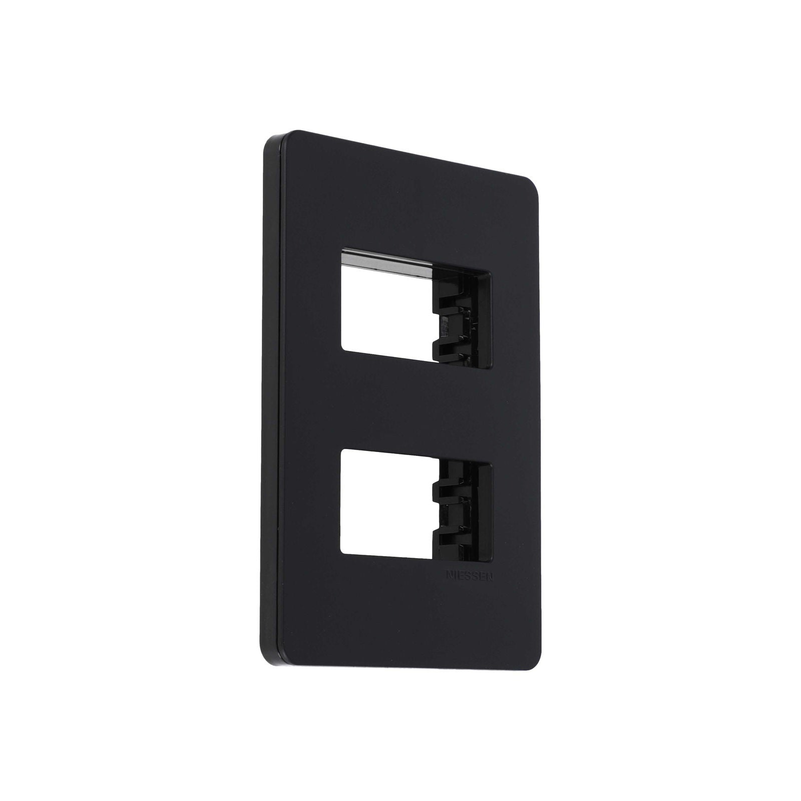 Placa 2 Módulos Negro Soft Chasis Negro – Unno Estévez