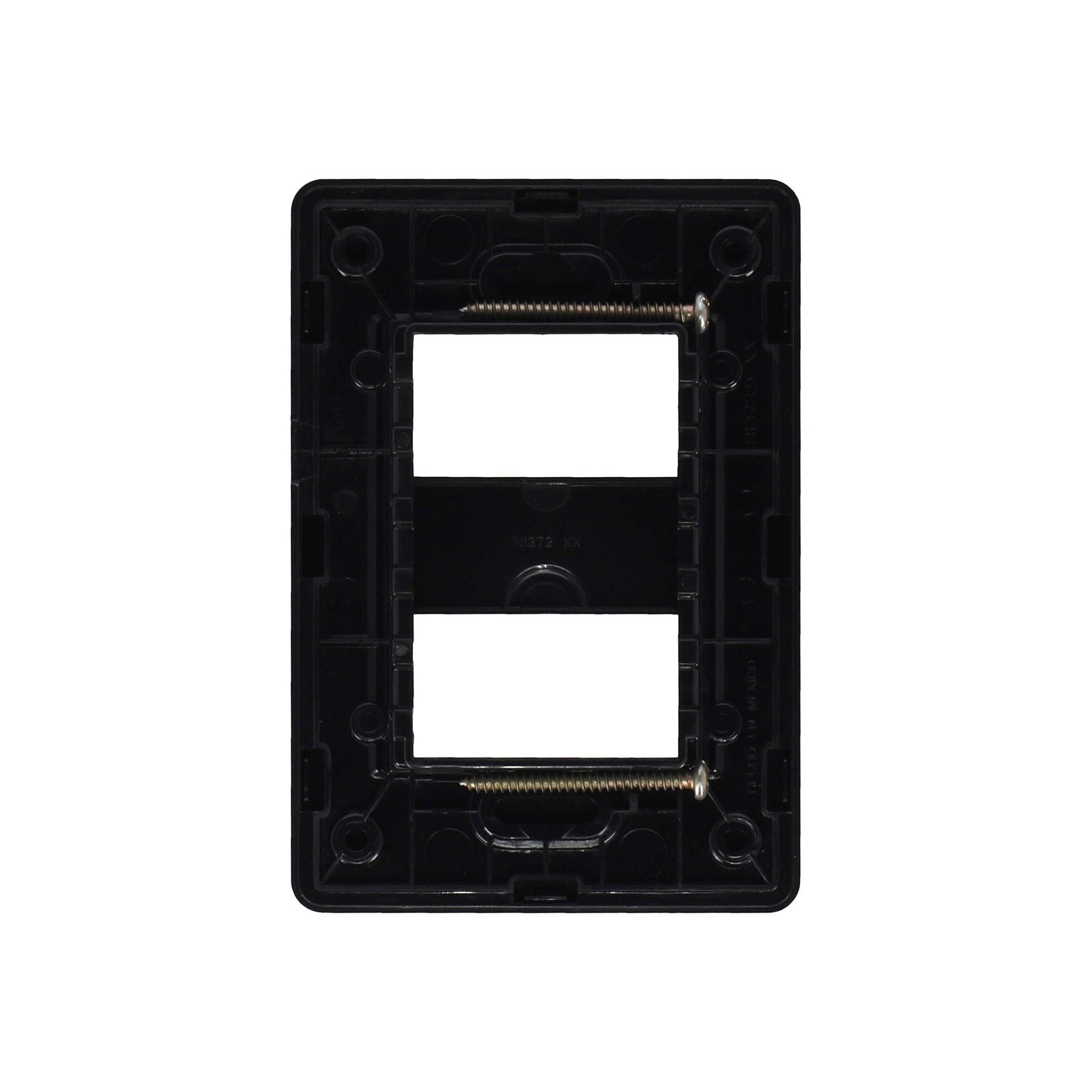Placa 2 Módulos Negro Soft Chasis Negro – Unno Estévez