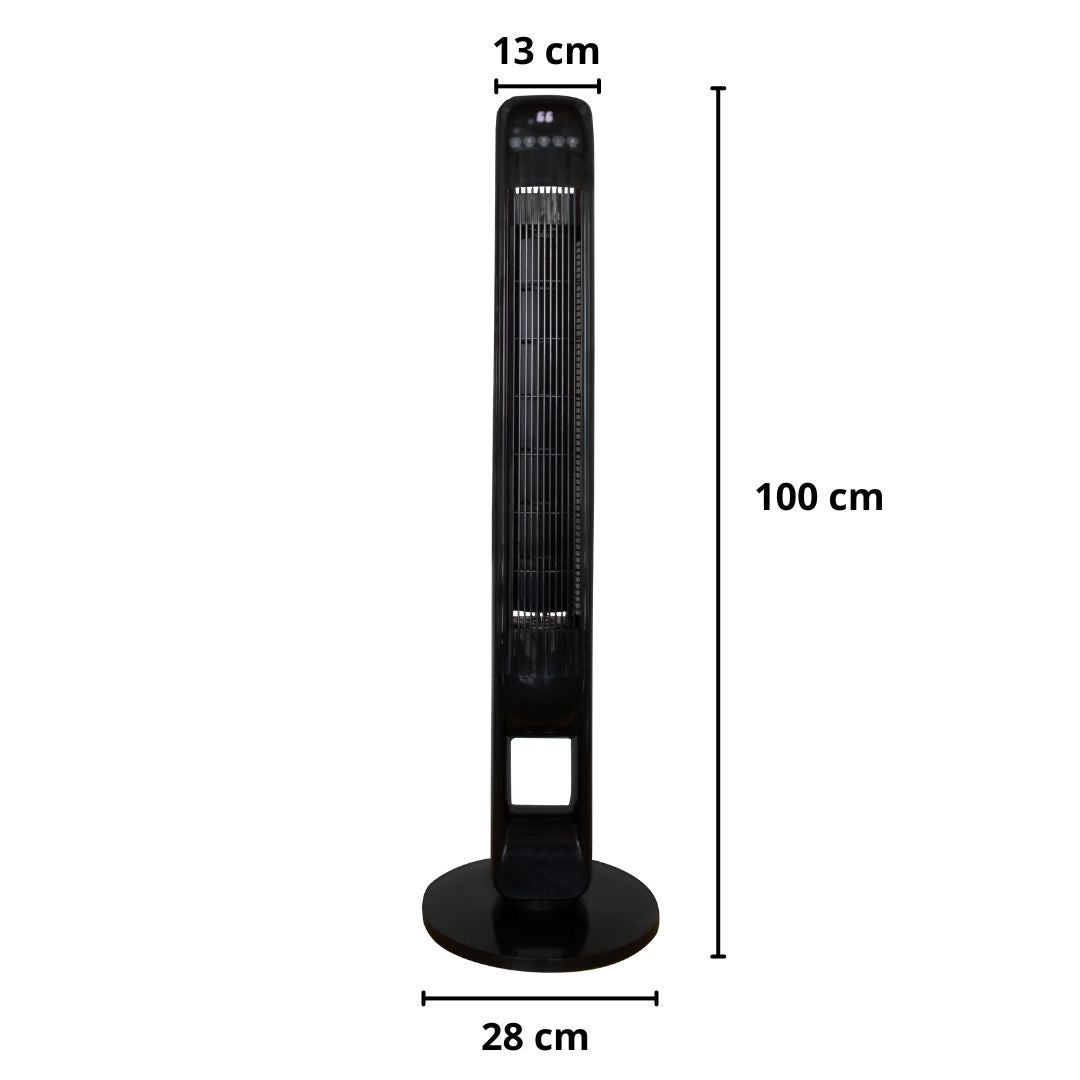 Ventilador de Torre Omnifan 39" Negro con Control Remoto, Panel Touch y Temporizador – Masterfan