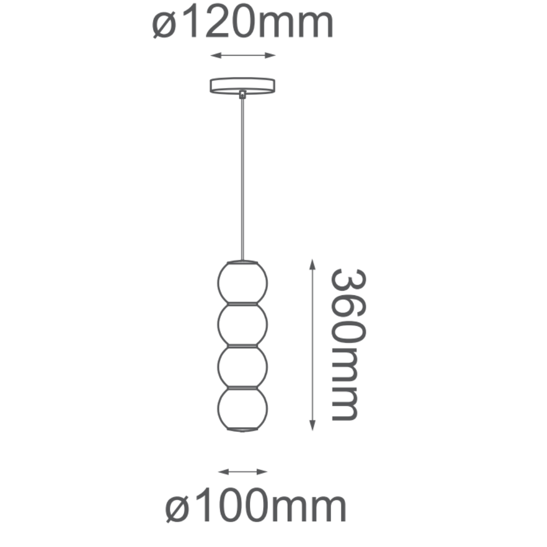 Lámpara Colgante TRIBECA LED 12W 960lm 3000K Oro – QUOR