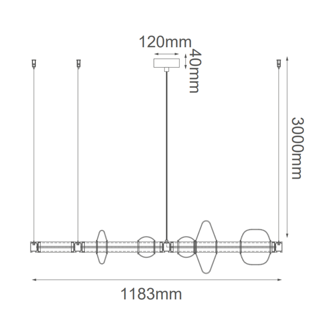 Lámpara Colgante BOMBAI LED 15W 1200lm 3000K Oro – QUOR