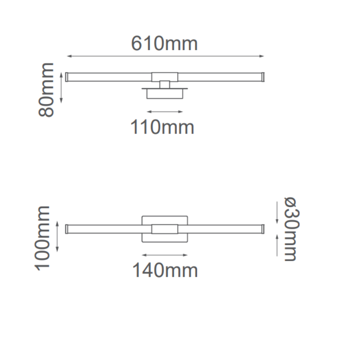 Lámpara de Pared CLIP LED  3000K Oro Cepillado – QUOR