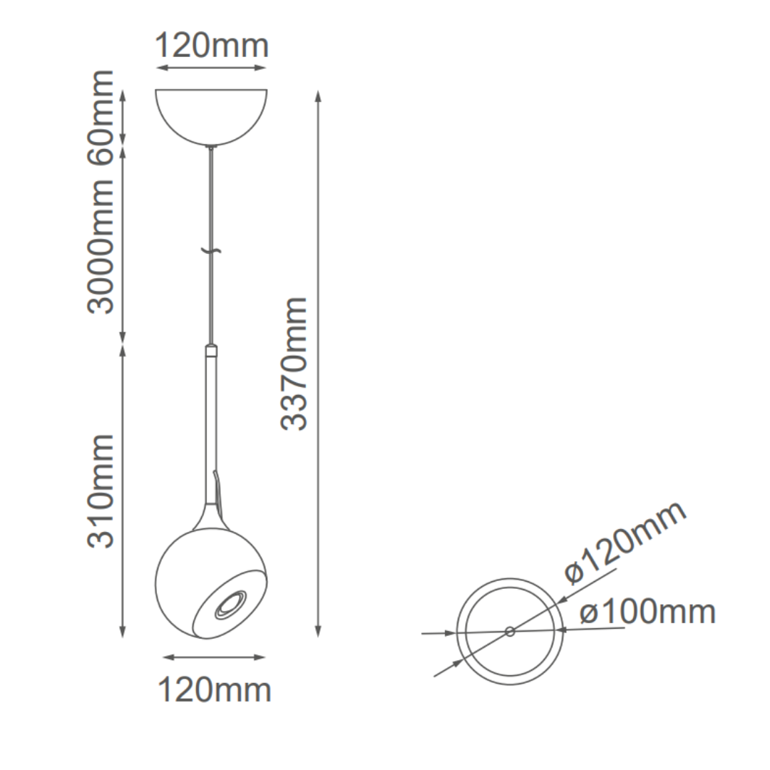 Lámpara Colgante BLOOM LED 10W 800lm 3000K Oro – QUOR