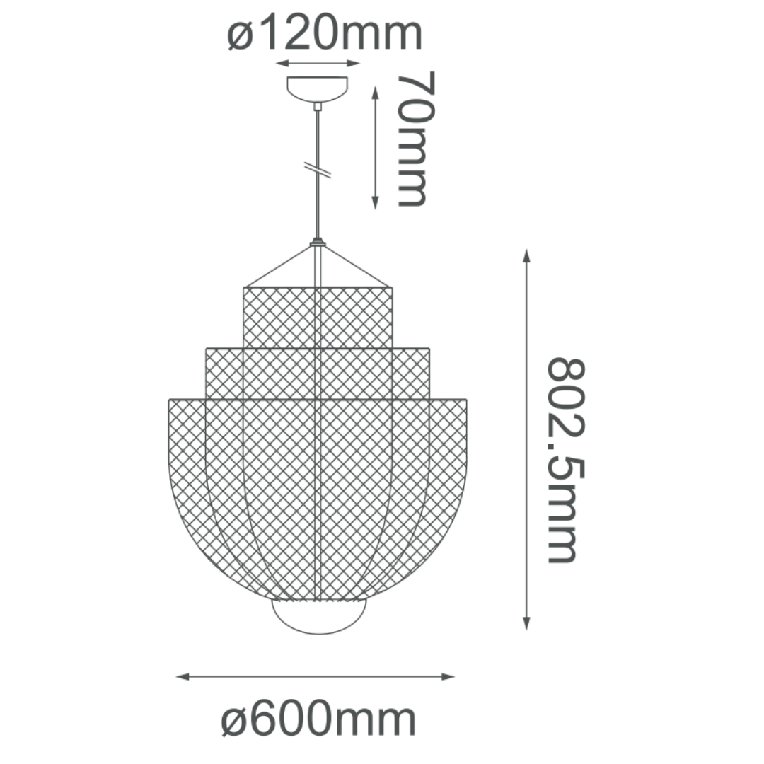 Lámpara Colgante CLOÉ LED  3000K Oro – QUOR