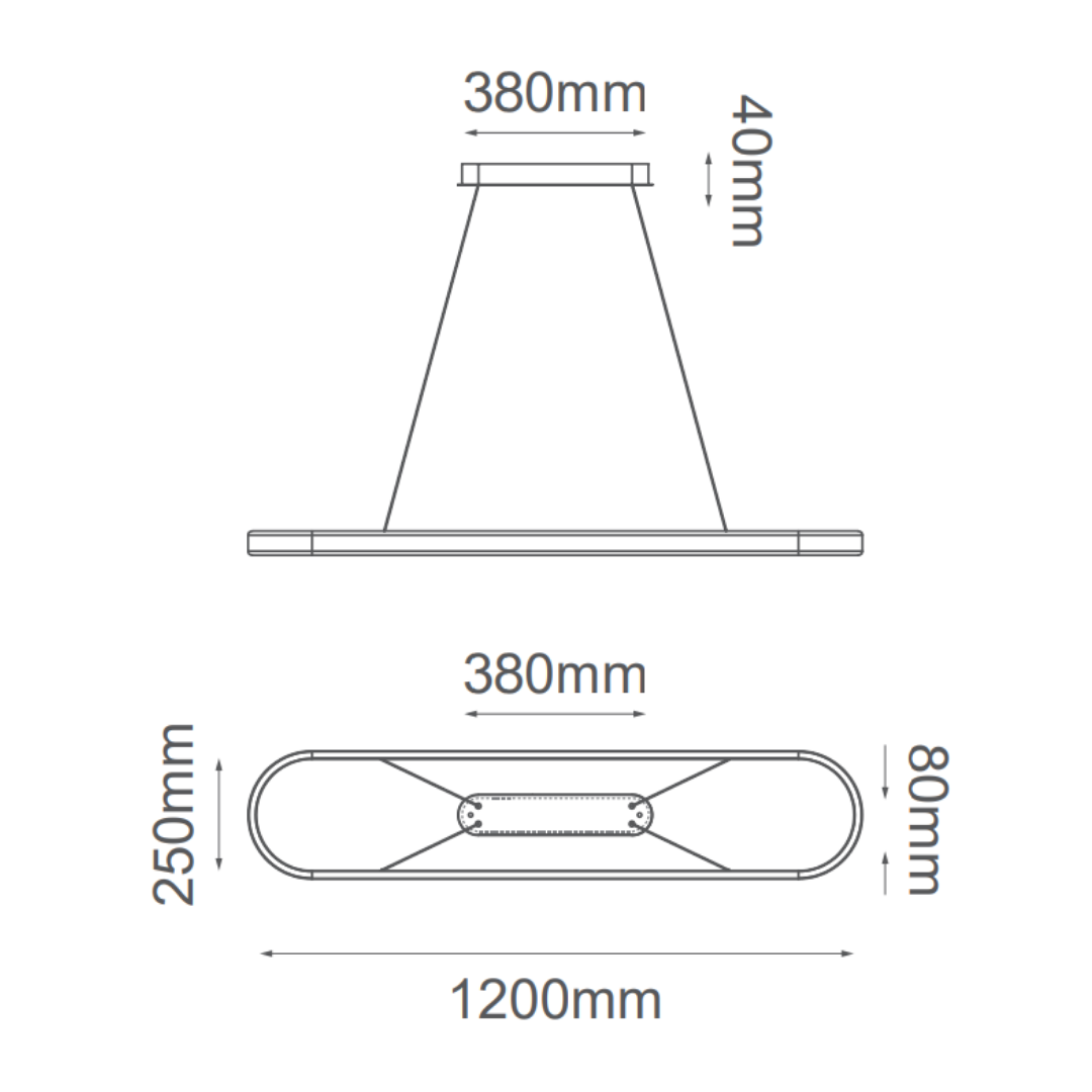 Lámpara Colgante LINA LED  CCT Negra – QUOR