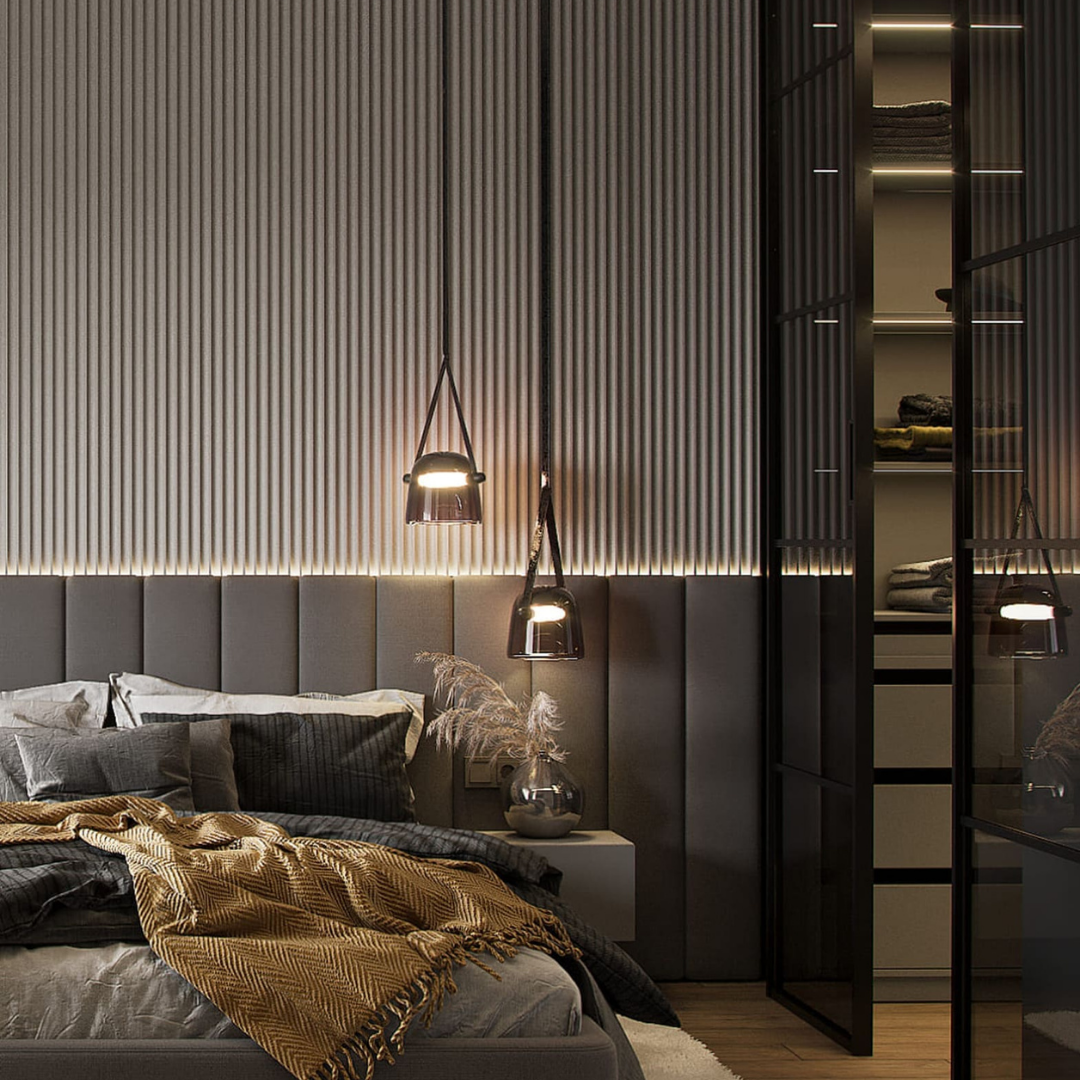 Lámpara Colgante PALERMO LED 12W 960lm 4000K Negro y Cristal Humo – QUOR