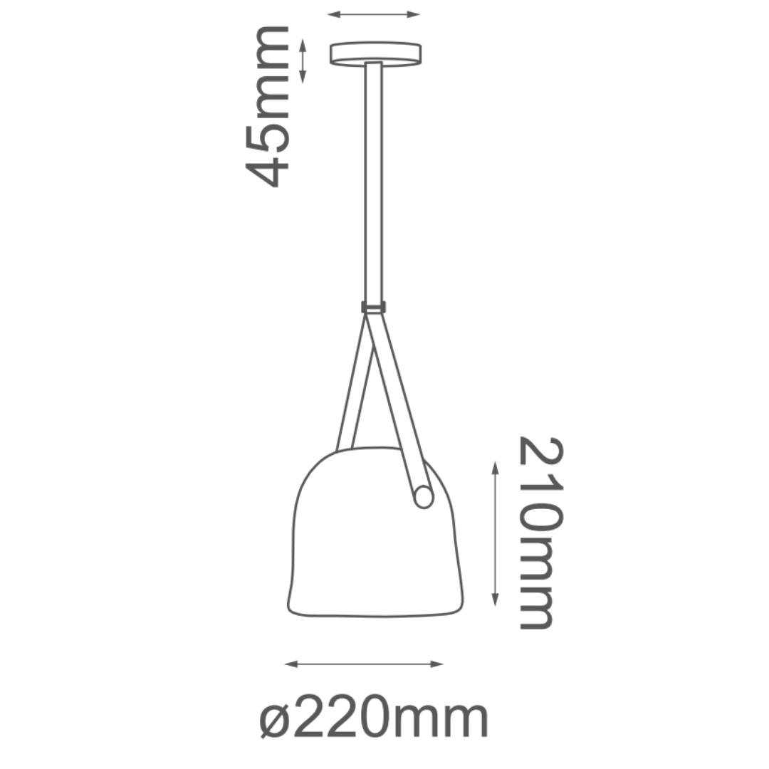 Lámpara Colgante PALERMO LED 12W 960lm 4000K Negro y Cristal Humo – QUOR