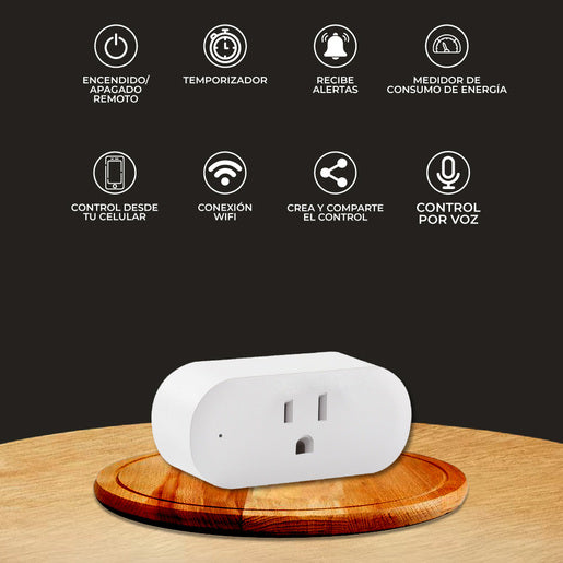 Enchufe Inteligente WiFi FORCE 1900W con Medidor de Consumo Compatible con Alexa, Google y Siri - Tecnolite Connect