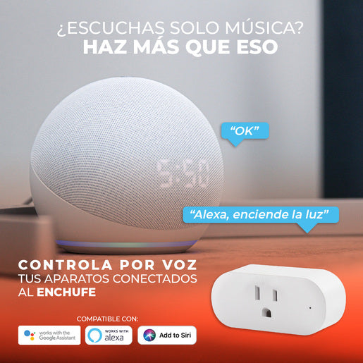 Enchufe Inteligente WiFi FORCE 1900W con Medidor de Consumo Compatible con Alexa, Google y Siri - Tecnolite Connect