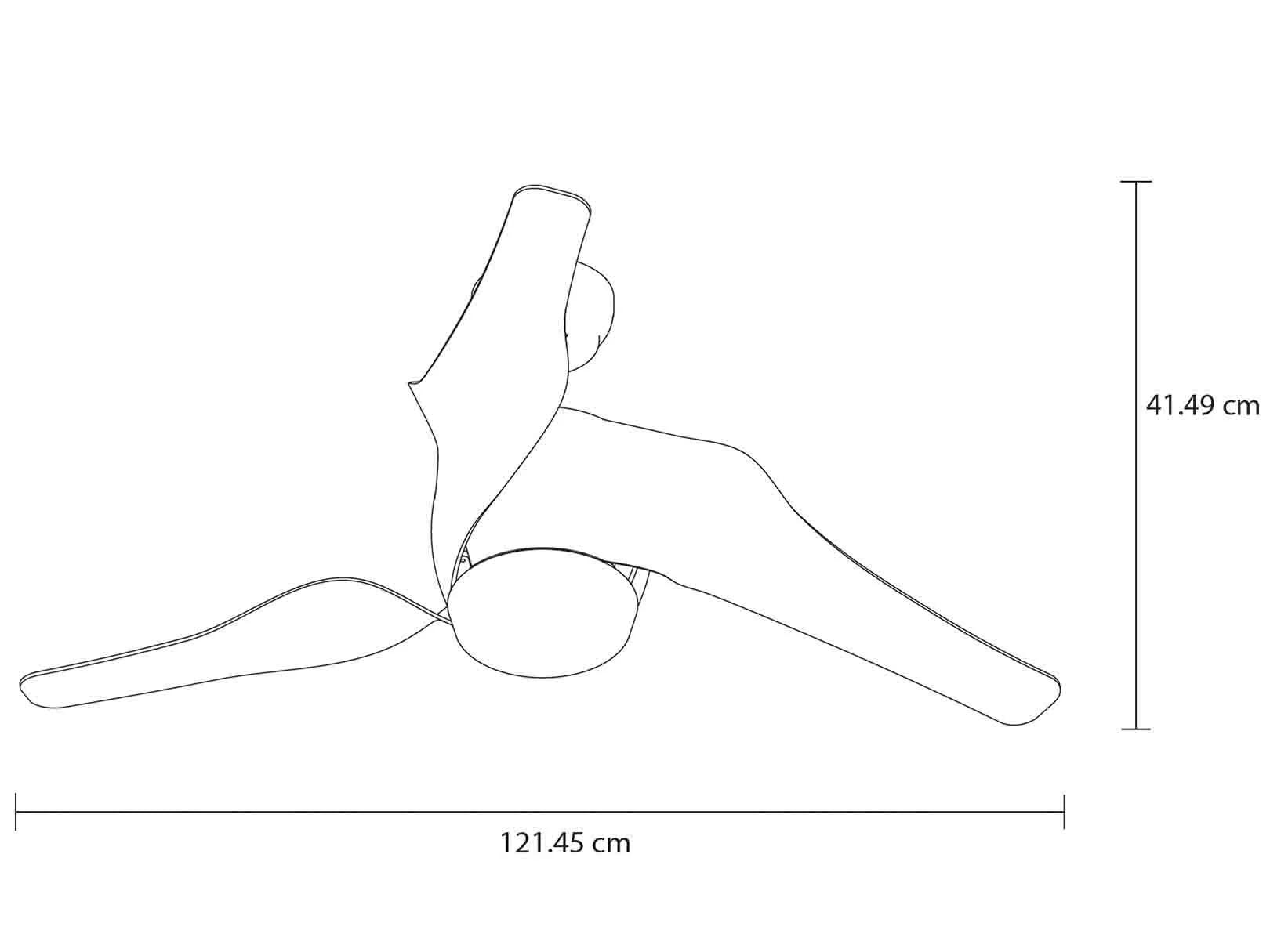 Ventilador de Techo STELA 52” Marrón con Luz LED, 3 Aspas Oblicuas y Control Remoto – Masterfan