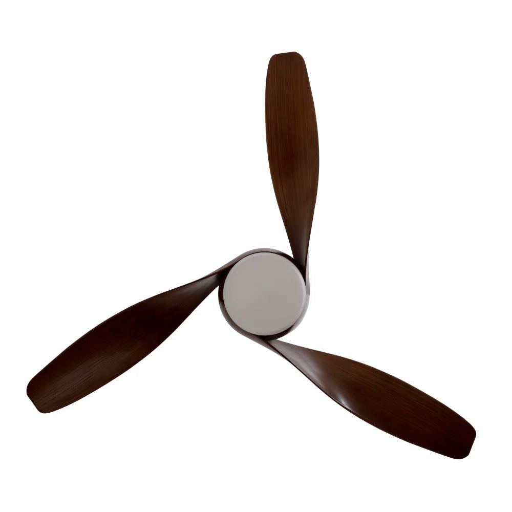 Ventilador de Techo STELA 52” Marrón con Luz LED, 3 Aspas Oblicuas y Control Remoto – Masterfan