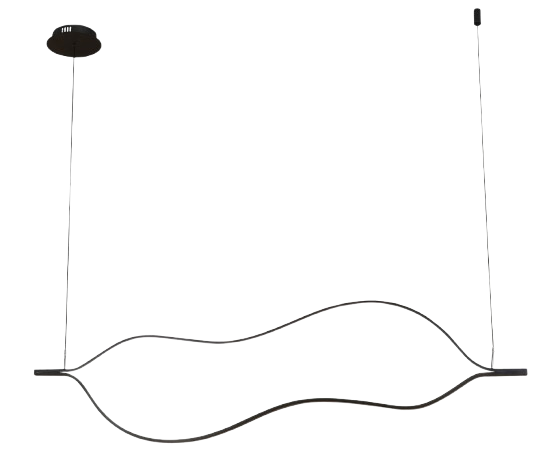 Lámpara Colgante LED Negra 60W Ajustable Control App