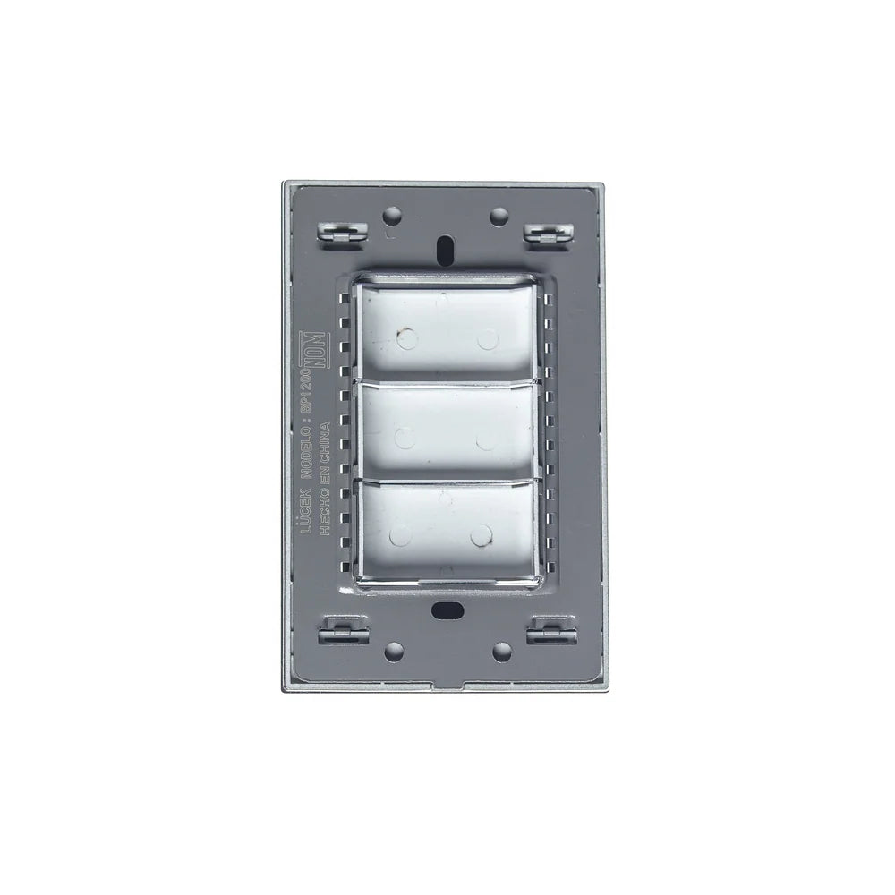 Placa Ciega de Cristal Negro para Instalación Eléctrica - LUCEK