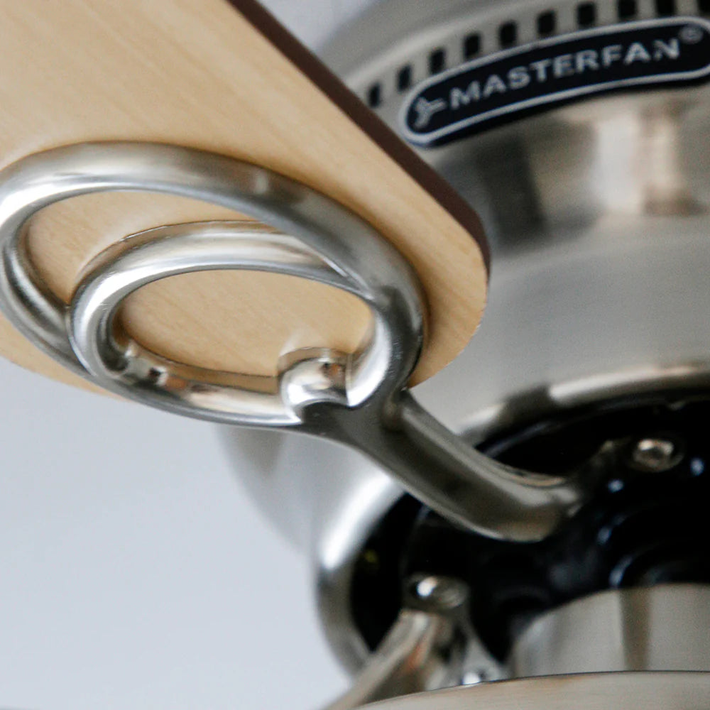 Ventilador de Techo Metro 42” Satinado con Aspas Reversibles Maple/Chocolate y Luz LED  –  Masterfan