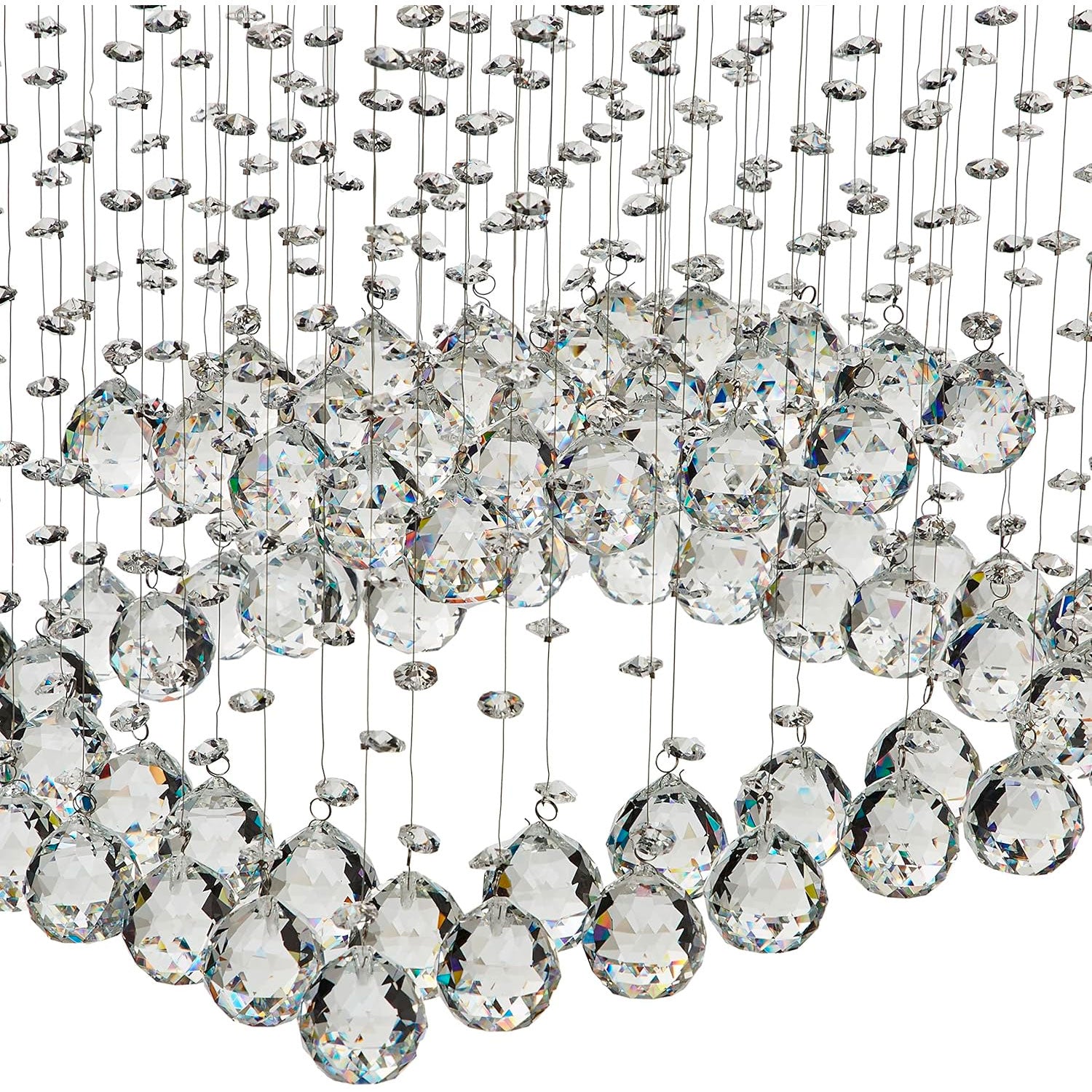 CANDIL COLGANTE CUADRADO CRISTAL 8XGU10 50X50X60 GAMALUX