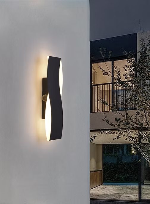 Luminaria de Pared LED Carrara 30cm 3000K-4500K-6000K IP65 85-265V Negro – LUXICA