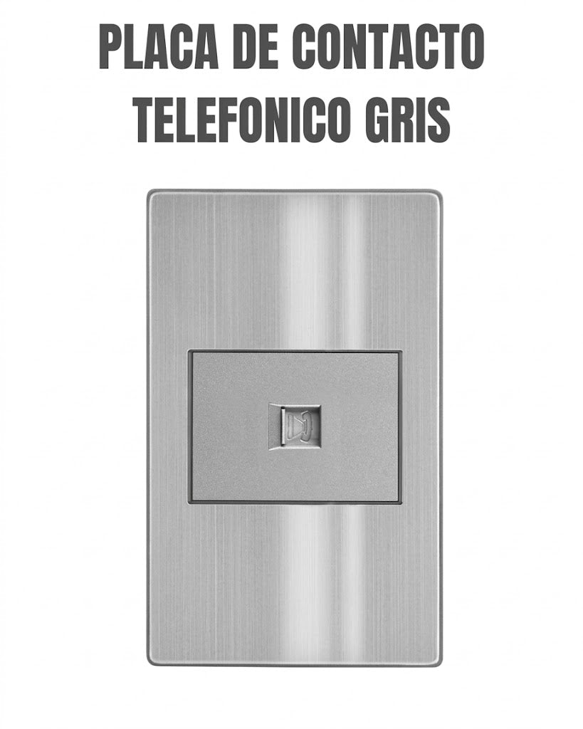 Placa de Contacto Telefónico Gris - ARTLITE