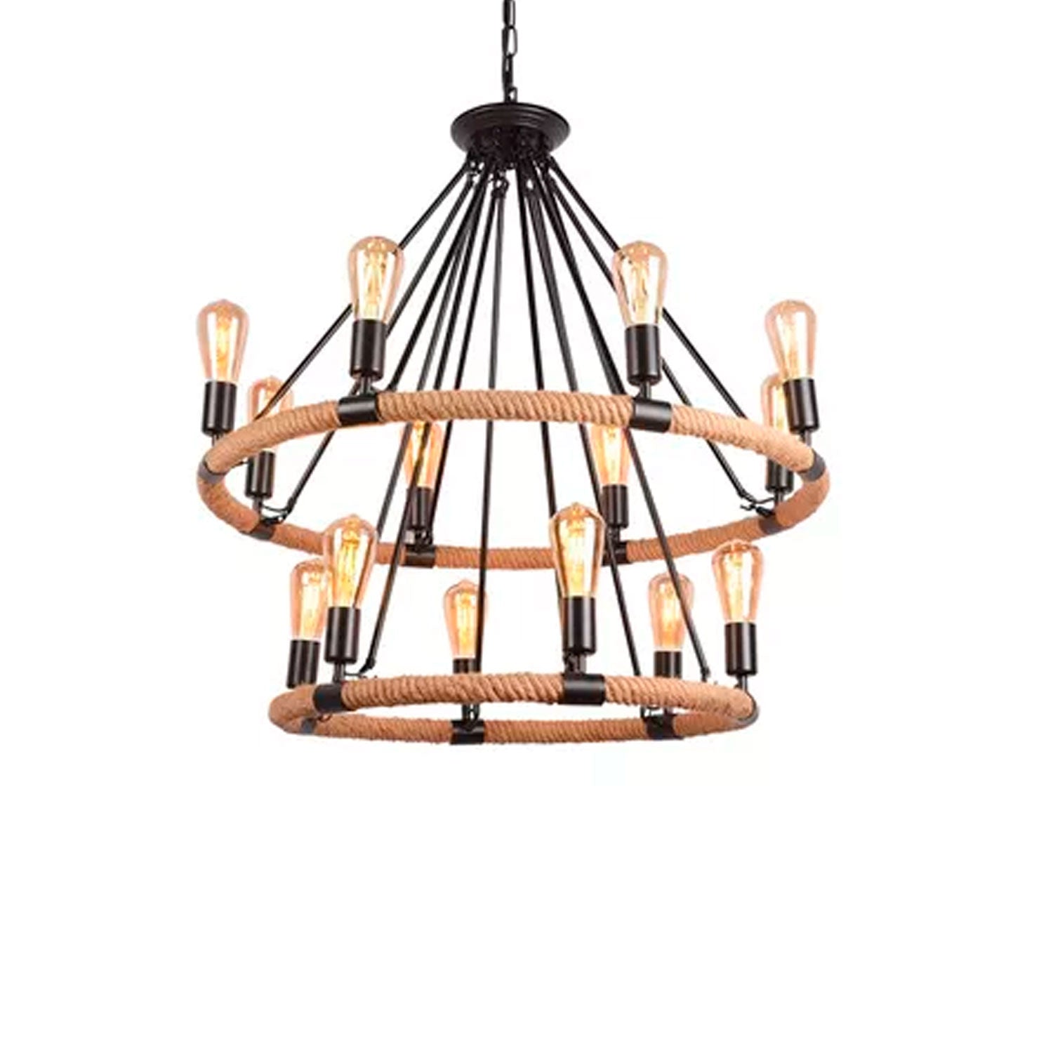 Lámpara Candil Vintage Negro con Cadena – NGR