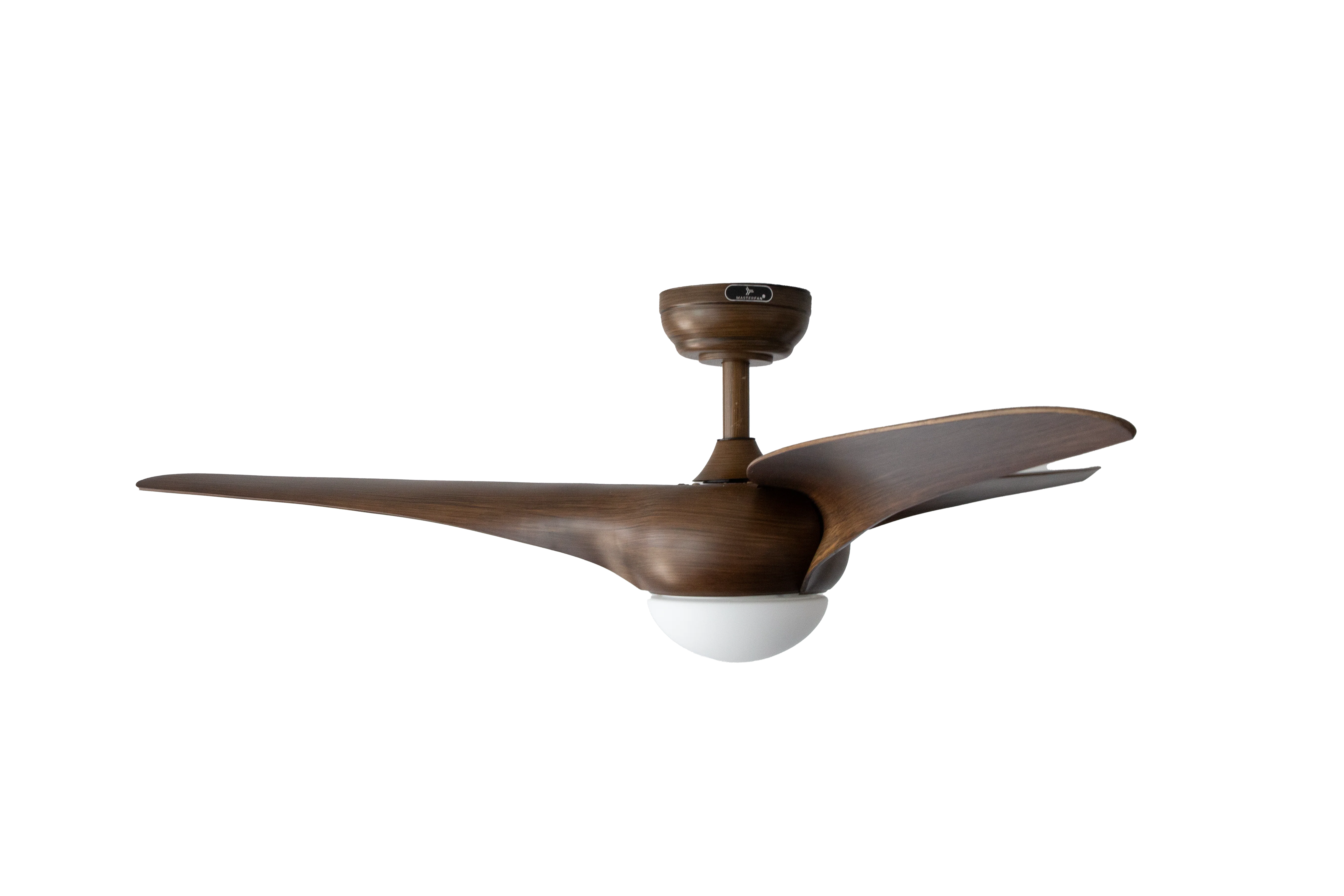 Ventilador de Techo Decorativo Danza 52" Caoba, 3 Aspas de Madera con Luz LED - MASTERFAN