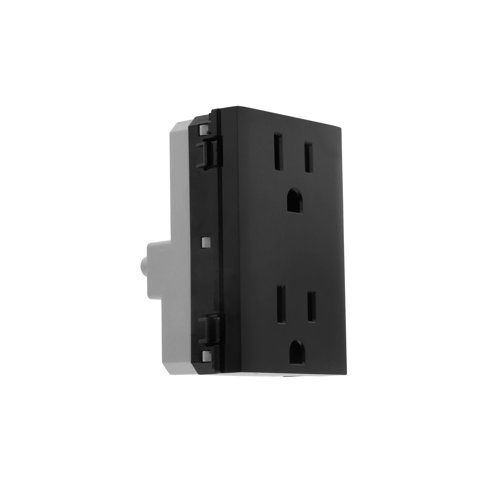 Contacto Dúplex 2P+T 3 Módulos Color Negro - Origen Estévez