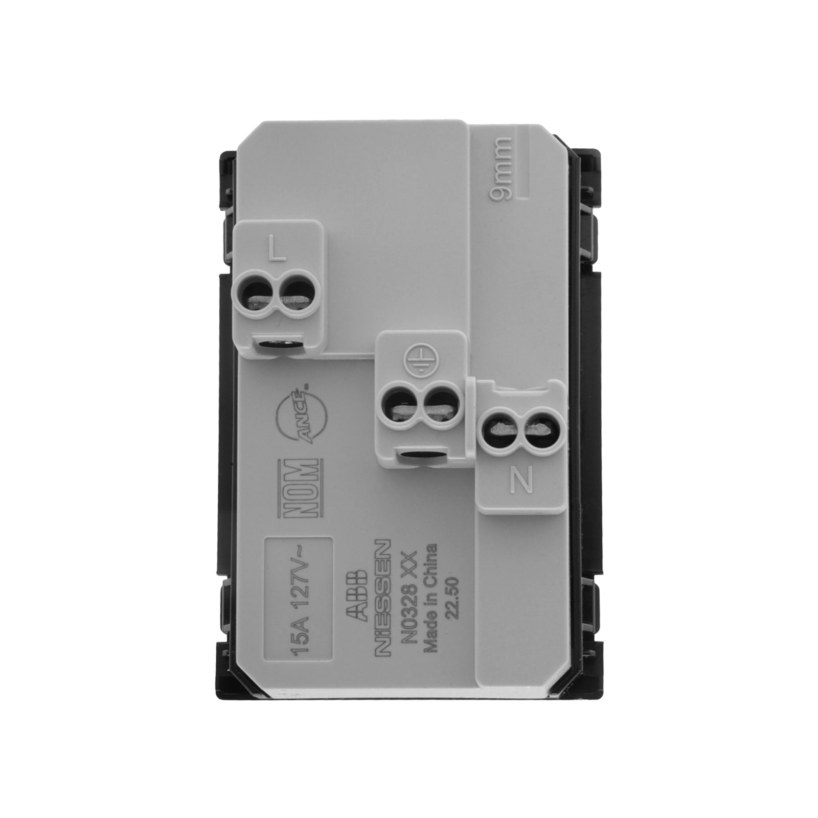 Contacto Dúplex 2P+T 3 Módulos Color Negro - Origen Estévez