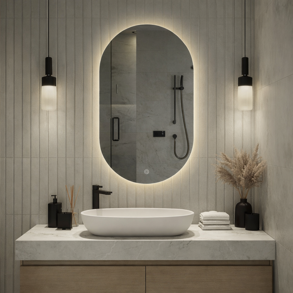 Espejo LED Iluminado 13W 3500/4000/6000K, 75x45 cm, 2G – Función Anti-empañamiento y Encendido Táctil  2G Iluminación