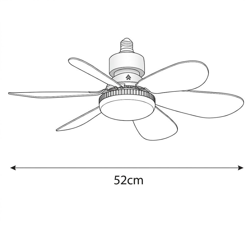 Lámpara Ventilador LED de Techo 6 Aspas 45W CCT E26 con Control Remoto - WINLED