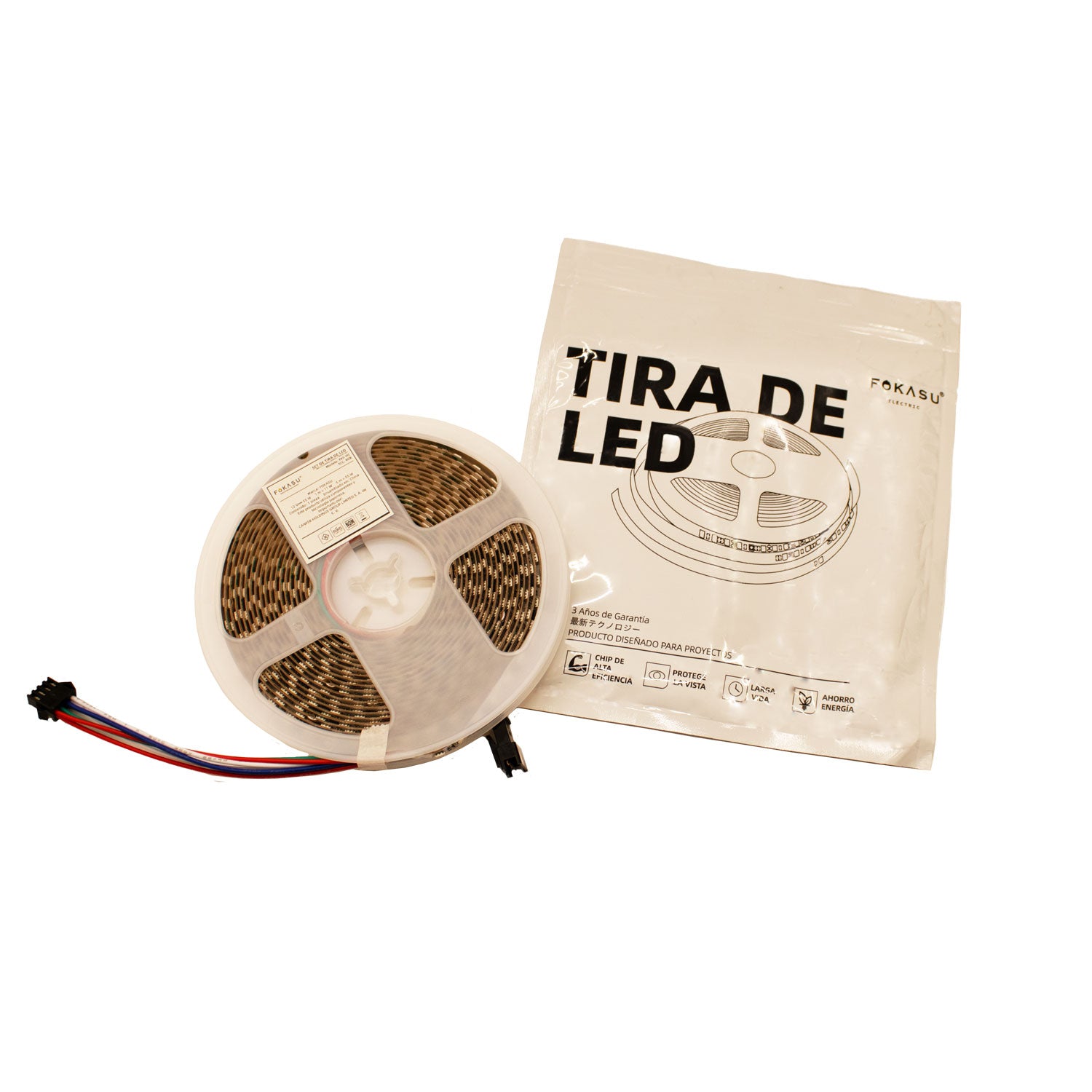 Kit Tira LED RGB 5M 55W 12V | Iluminación Decorativa con Corte Personalizable – Fokasu