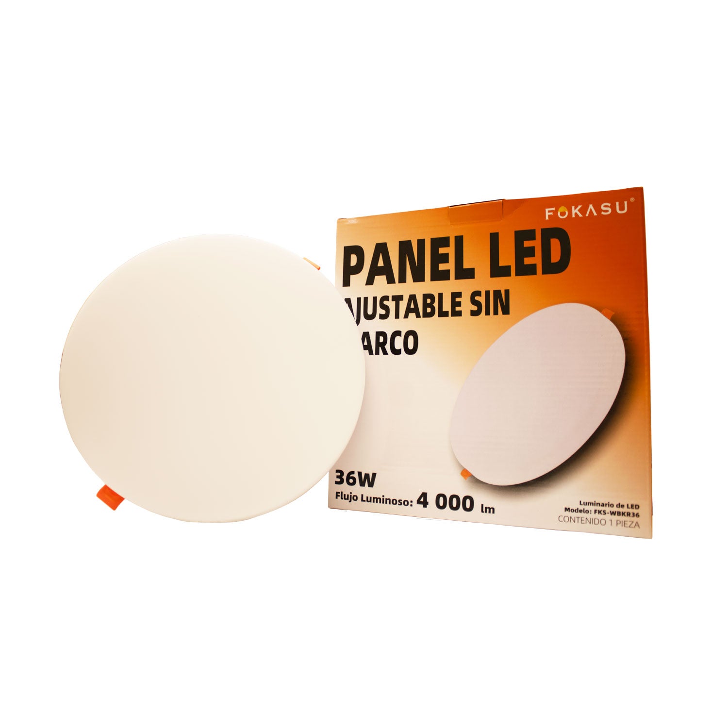 Panel LED Ajustable Sin Marco 36W 3000K – Fokasu