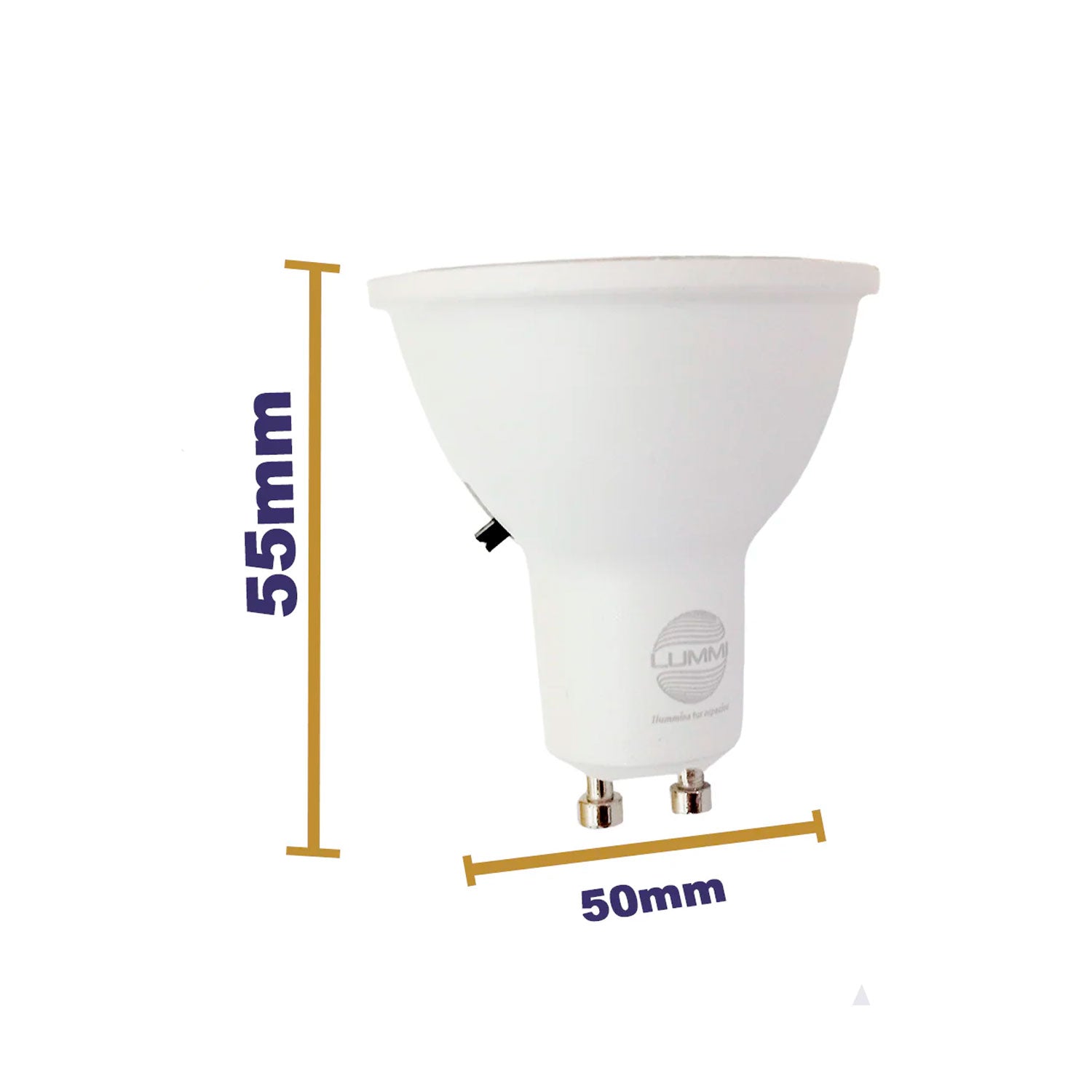 Foco Led GU10 Acrilico 7W 3000K , 4000K , 6500K 100/240V  –  LUMMI